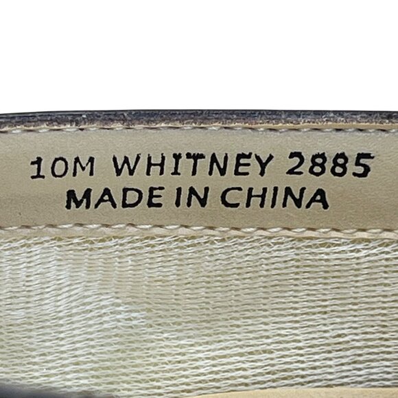 Fresco By Pierre Women’s Brown Leather Croc Embossed Whitney Pump Sz 10M - Picture 6 of 11